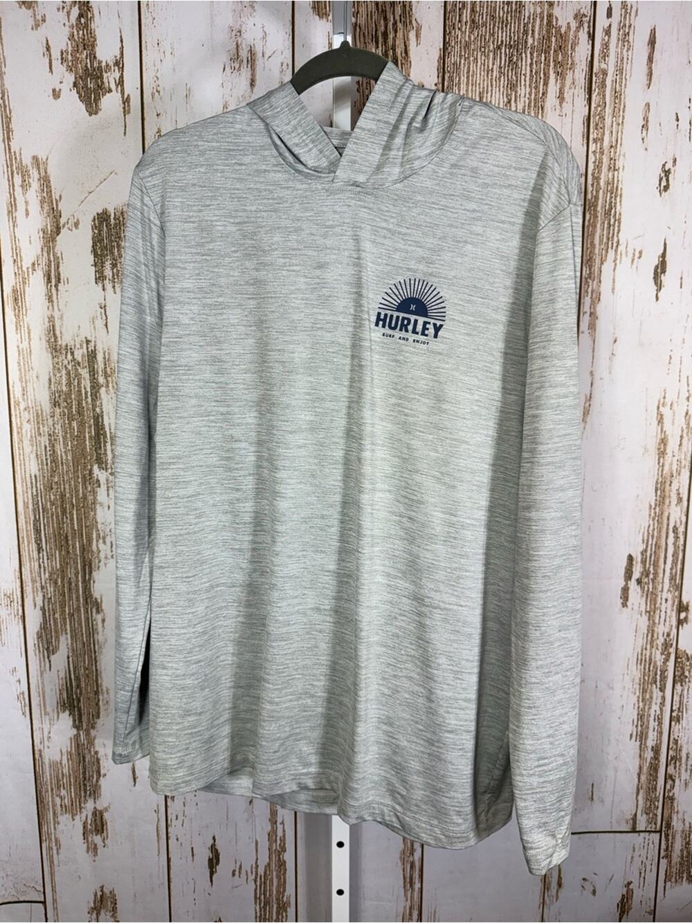 Hurley, Lightweight Long Sleeve Hooded Shirt. Size Large. Excellent condition!